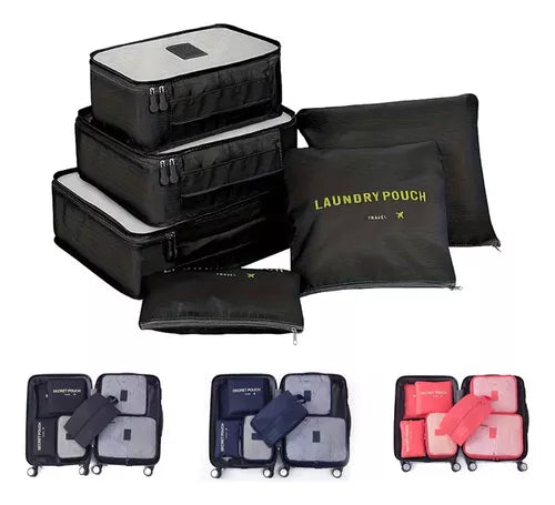 Organizador De Viajes Valija Set X6 Kit Estuche Ropa
